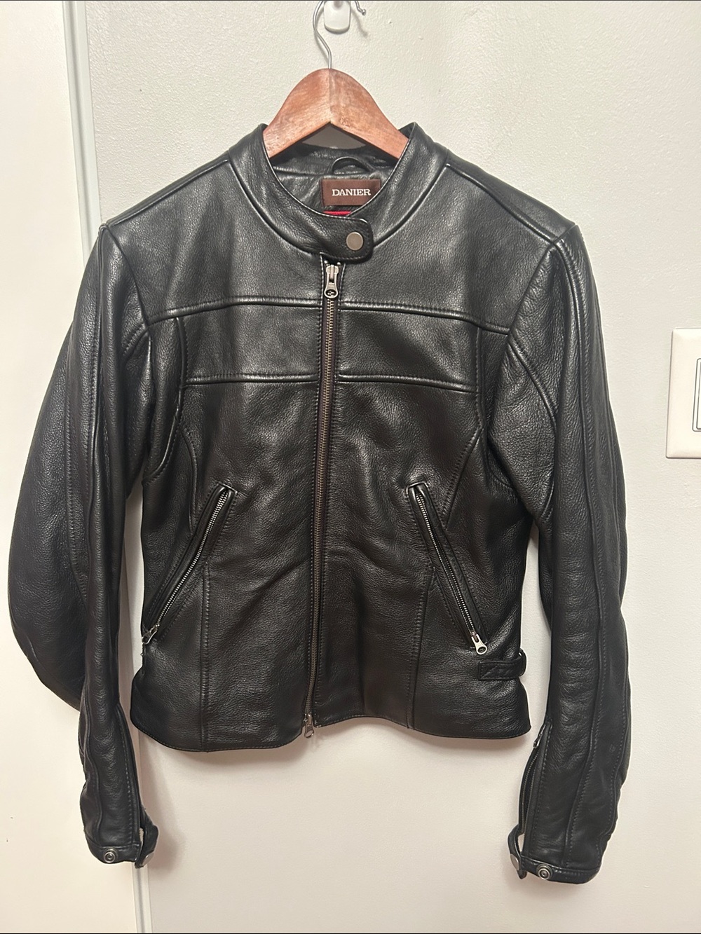 Danier Black Leather Biker Jacket